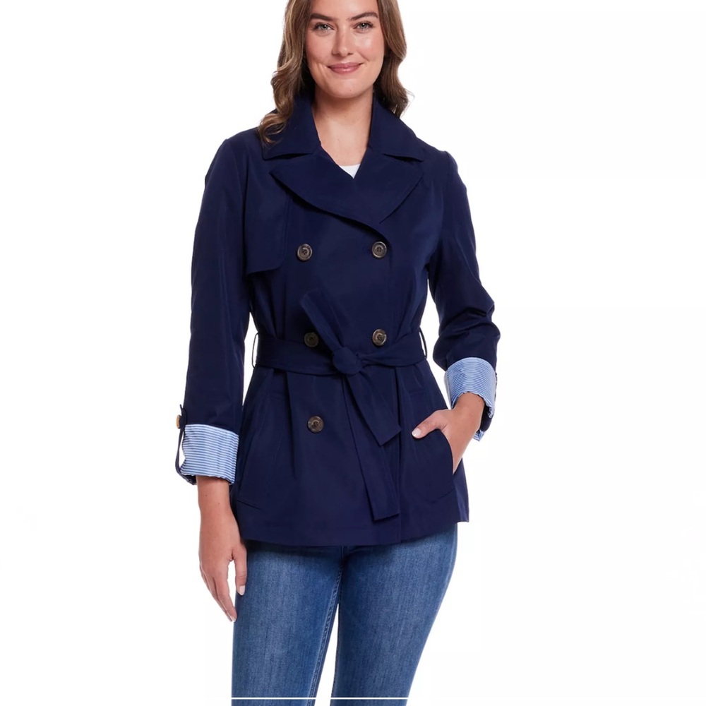 Weatherproof Women's Lightweight Tie Waist
Trench Coat